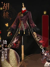 

[Apr. STOCK] Anime Game Genshin Impact Hu Tao Uniform Dress Gorgeous Outfit Cosplay Costume Halloween Women Free Shipping 2021