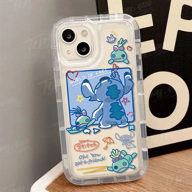 thumbnail image 1 of Lovely Disney Stitch Phone Case for Samsung Galaxy S24 Ultra S23 S22 S21 FE S20 Plus Note 20 10 Pro A34 A54 A33 A53 Clear Cover, 1 of 5