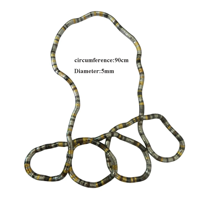 5 mm 90 cm Eisen flexible gedrehte Schmuck biegsame Schlangenhalskette 12 Farben erhältlich – Detail 1