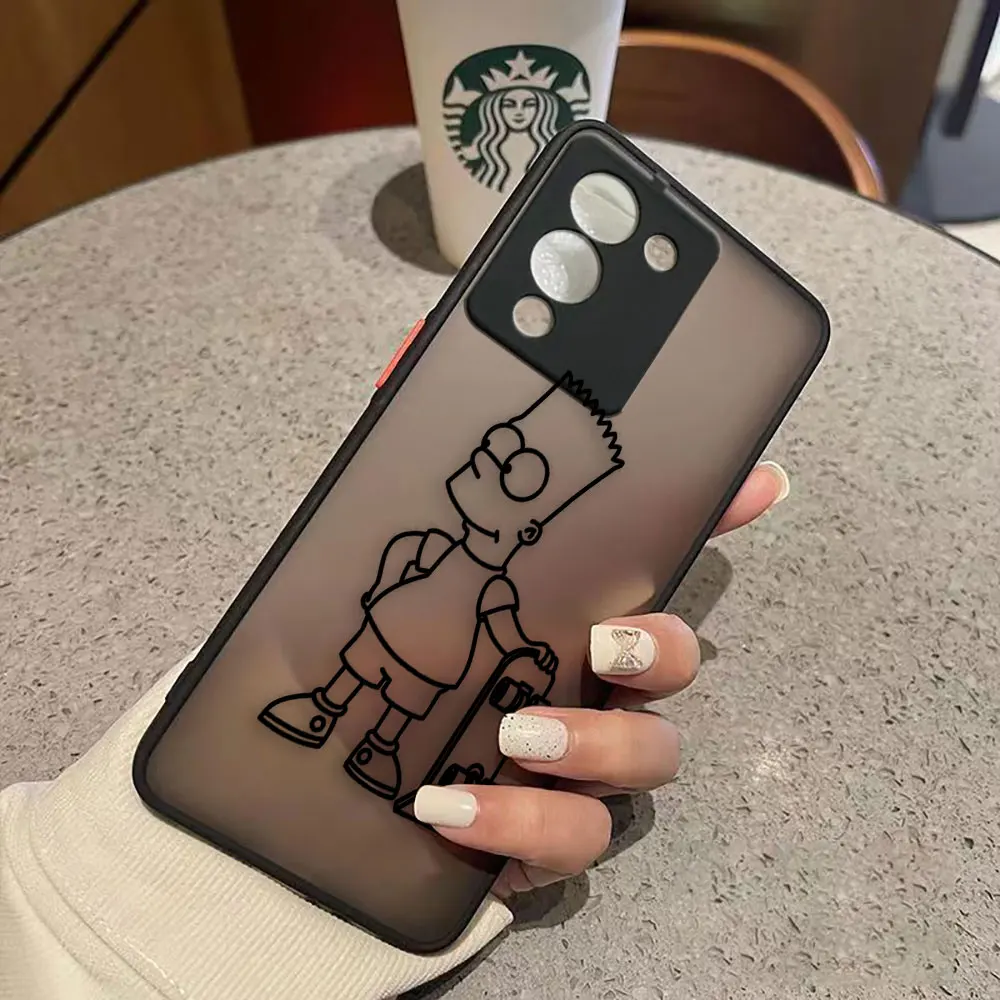 thumbnail image 1 of Funda mate para infinix NOTA 12 G96 11 10 8I 8 7 SMART 4 SPARK 8 8P 5 6 PRO S5 Funda Coque Capa Shell película Los S-Simpsons-S, 1 of 5