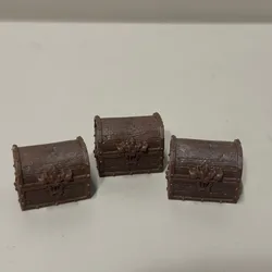 Set of Heroes and Orcs Miniature Figures for Fantasy Board Games and Tabletop RPGs (3PCS Chest Box)