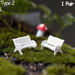 Miniature Table and Chairs Set - Fairy Garden Furniture Ornaments for Dollhouse and Home Decor (Style 6)