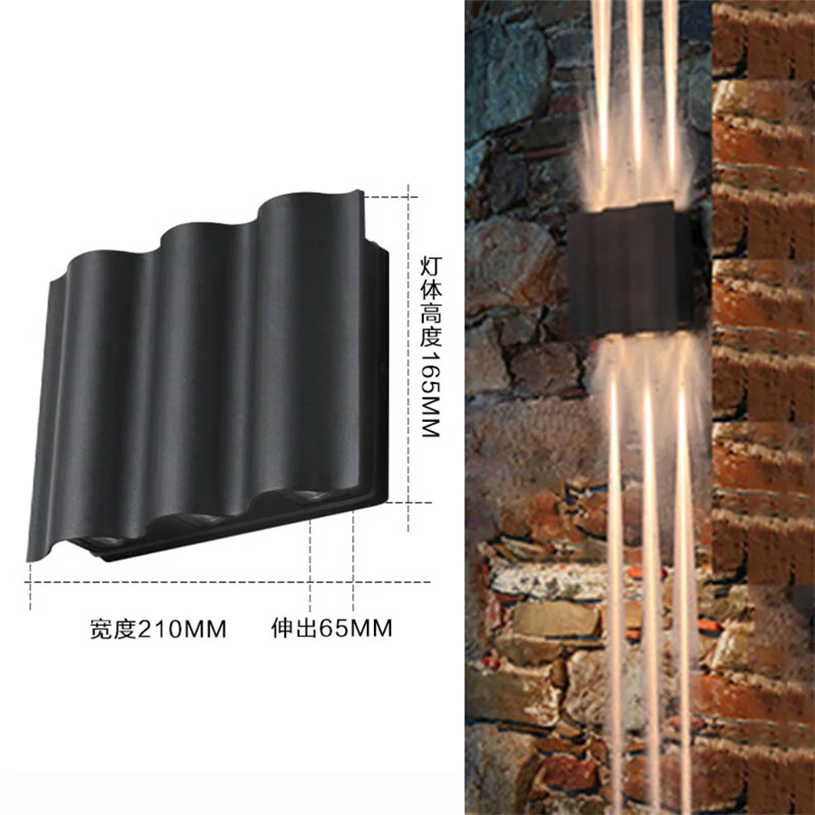 thumbnail image 1 of Aplique de pared para exteriores de 6 W, 12 W y 18 W, lámpara de pared LED impermeable, foco de pared para patio exterior, pasillo, impermeable IP65, luces para porche y jardín, 1 of 5