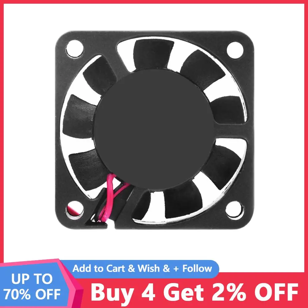 YCDC 40 x 40 x 10 mm 2 Pin Personal Computer Case Cooling Fan DC 12V 4900-6050RPM Fan Cable PC Case Cooler Fans Computer Fans