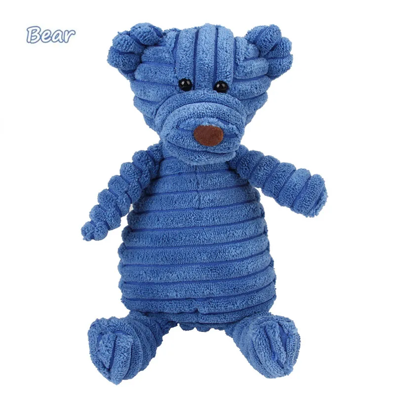 Corduroy Dog Toys for Small Large Dogs Animal Plush Dog Squeaky Toy Puppy Chew Toys Bite Resistant Pet Toy For Dogs Squeaker 4