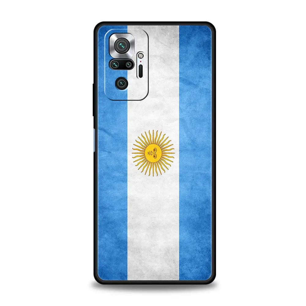 Фото Чехол для телефона с флагом Аргентины Soccer 10 для Xiaomi Redmi Note 13 12 11 10 Pro 9S 9 8 7 9T 8T 9C 9A 8A 11T 5G 10S K50 игровой чехол №2
