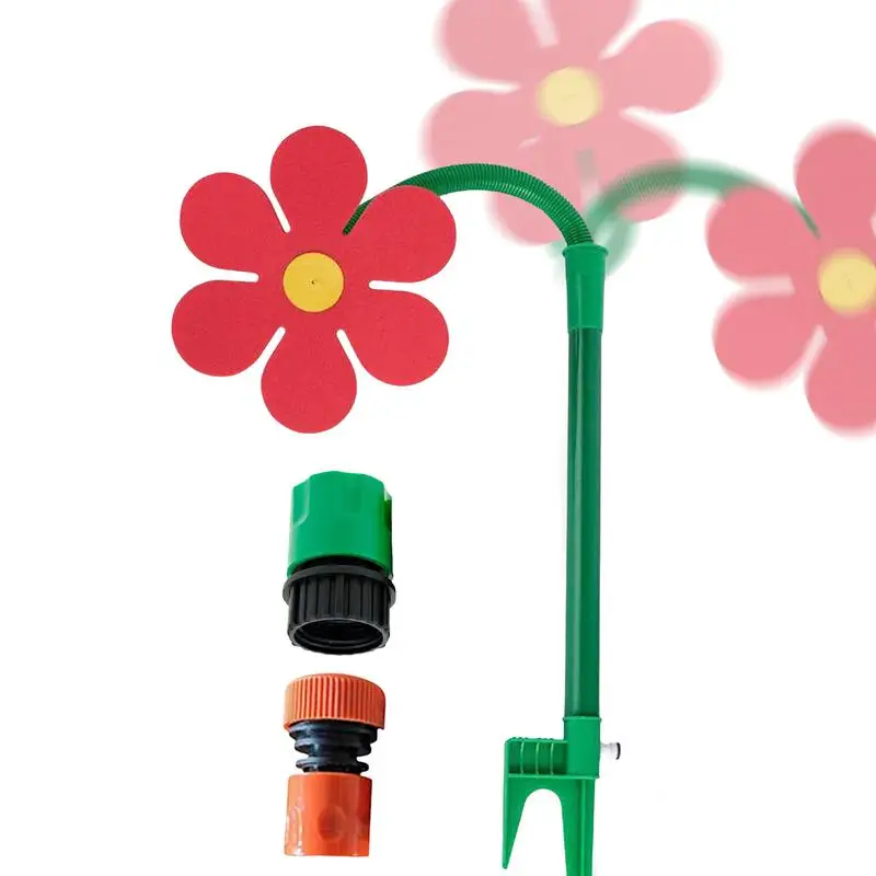 Garden sprinkler Plants irrigation kits Plant waterer Irrigation sprinklers Garden irrigation nozzle Drip irrigation Drip irrigation sprinklers Garden dripper Crazy Spin Sprinkler Flower Shape Dancing Daisy Sprinklers 360 Rotating Water Spray Toy for Yard Lawn Watering Garden Decoration