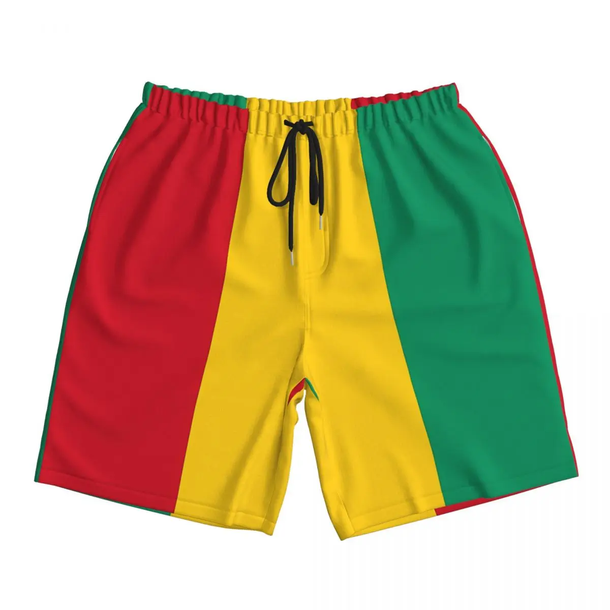 Jamaican Lion Flag Gym Shorts Summer Cool Printing Classic Beach Shorts Male Sports Surf Breathable Custom DIY Beach Trunks 4