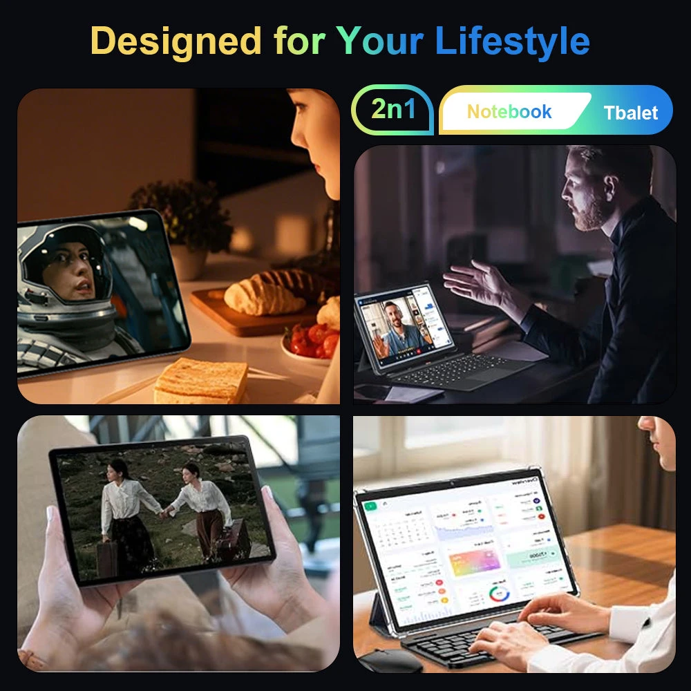 KOOMDIGI T60 PRO Android 14 Tablet 10.1 Inch MTK6769 Octa Core 30GB RAM (8GB+22GB) 256GB ROM 4G LTE 800×1280 Incell Display 5000mAh Tablet PC