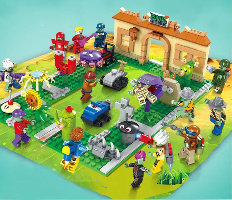 트리 하우스 빌딩 Crazy Backyard Zombie Attack Set 모델 브릭, 687개, 어린이 장난감 선물 Hello