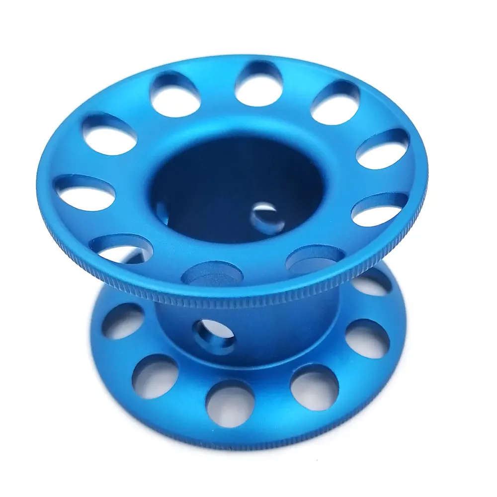 Mini Blank Aluminum Alloy Diving Finger Spool Tech Wreck Cave Reel Dive Diver Freediving Line Guide Reel Holder For DIY 15M line 6
