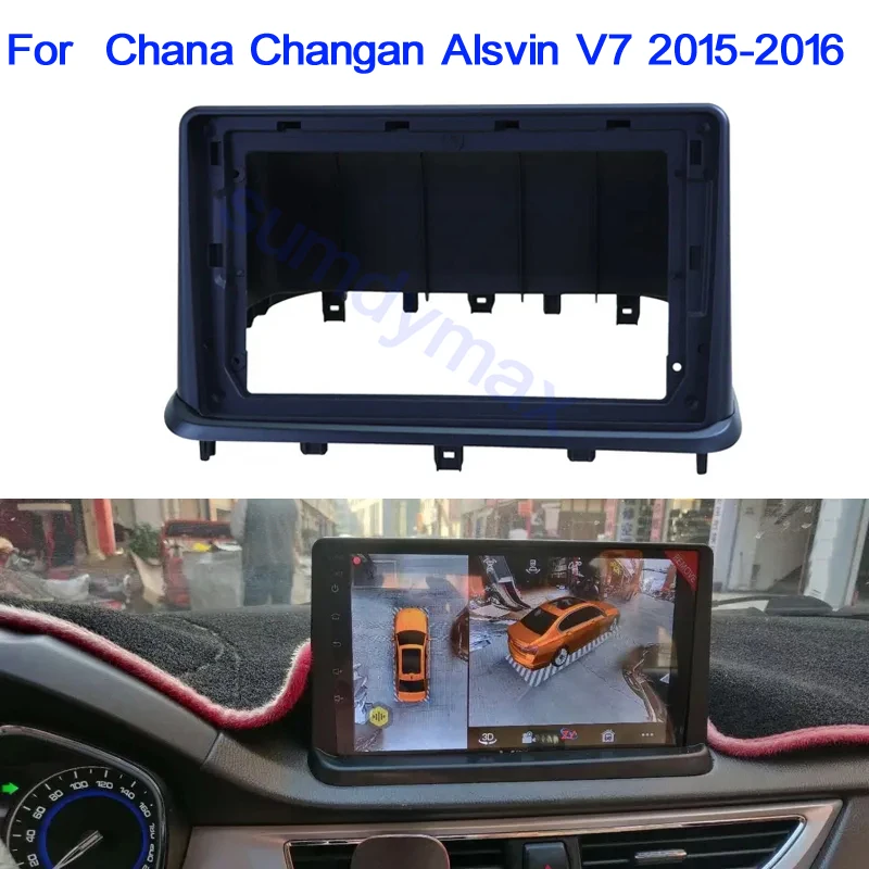 

9-дюймовая Автомобильная радиопанель Fascia для Chana Changan VIN alsv7 2015 + комплект для приборной панели, устанавливаемая Передняя панель панели, крышка адаптера