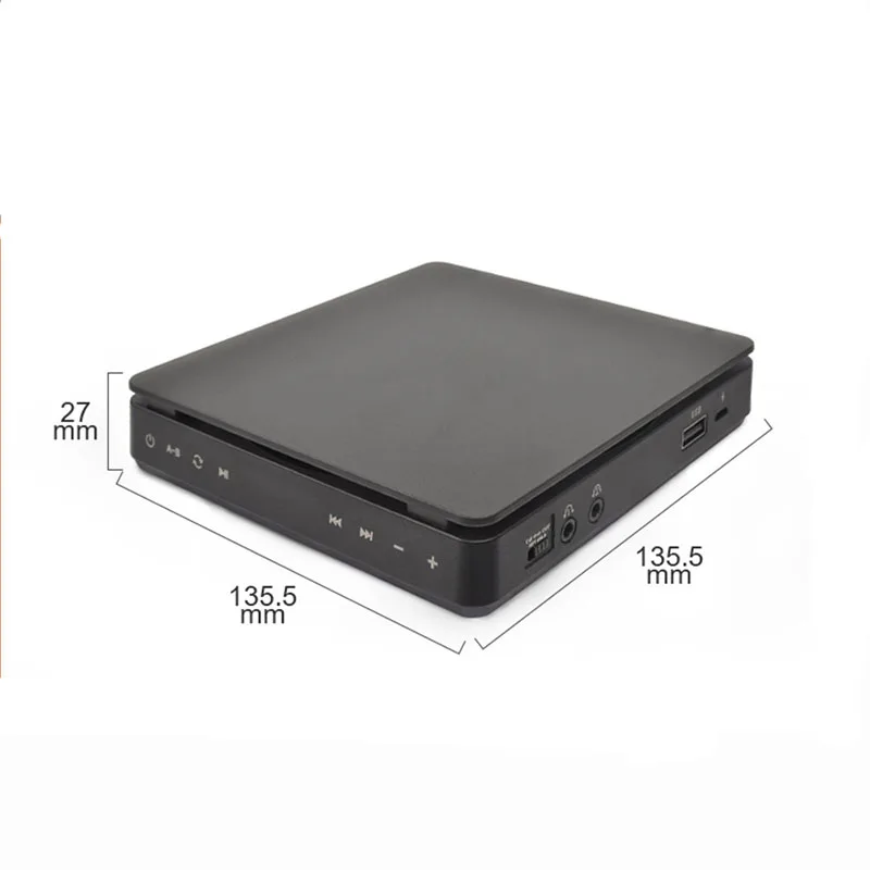 휴대용 CD 플레이어 매니아 HIFI 오디오 플레이어, 듀얼 헤드폰 잭 충전, USB 무손실 음악 플레이어, 터치 작동