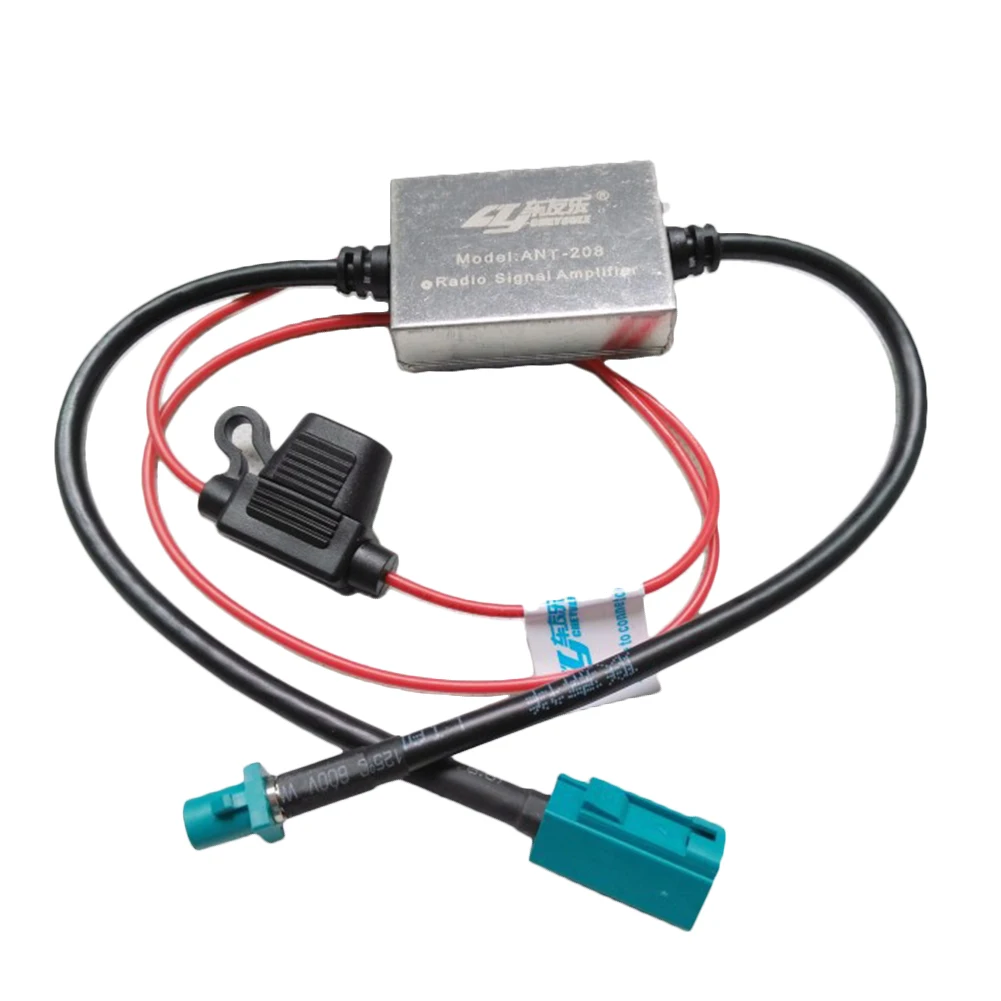12V FM&AM 자동차 라디오 안테나 신호 증폭기, 25dB 게인으로 수신 향상, 12V/24V 차량 호환