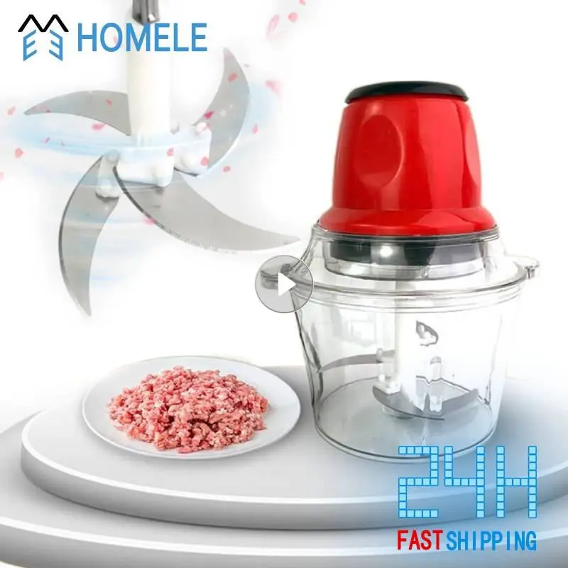 2LElectricMeatGrinderChopperShredderFoodChopperMultiFunction