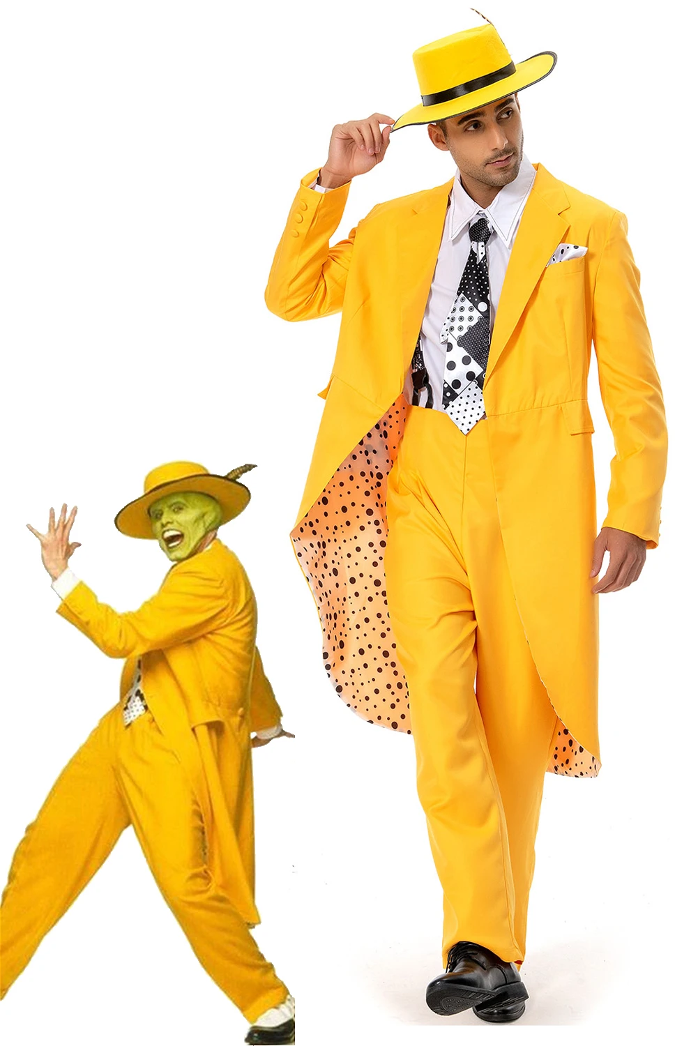 Jim Carrey The Mask Costume Yellow Suit - Just American Jackets