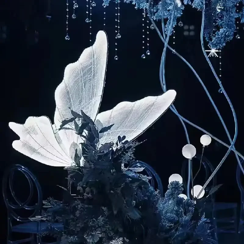 60/80/100 cm Hochzeit Schmetterling Stehlampe Kreative Schmetterling Deckenleuchte Schmetterling Hängende Dekoration Requisite für Hochzeit Weihnachten – Detail 5