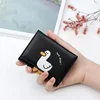 Creative Cartoon Duck Design Women's Wallet PU Leather Bank Card Holder Short Fold Wallets Cash Clip Women's Purses 5