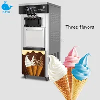 Machine à crème glacée molle commerciale entièrement automatique 2 + 1 saveurs BQL-825B équipements de congélation verticale fabricant de cônes sucrés 3