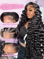 Perruques Lace Front HD transparentes 13x6, en cheveux humains, sans colle, à ondulations profondes souples et bouclées effet mouillé, pour femmes, prêtes à porter pour les vacances 2