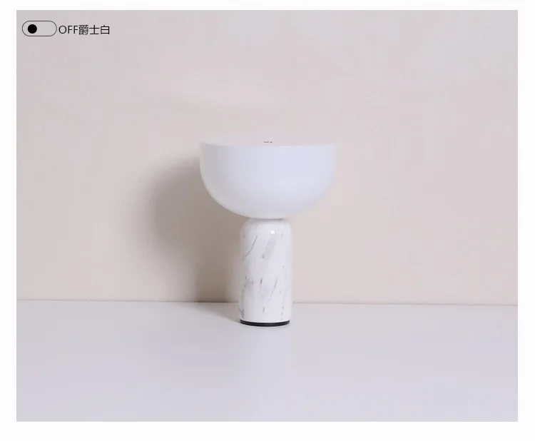 Danish Design Marble Table Lamp with USB Charging Touch Switch Atmosphere Desk Lights Living Room Bedroom Bedside Study Kitchen