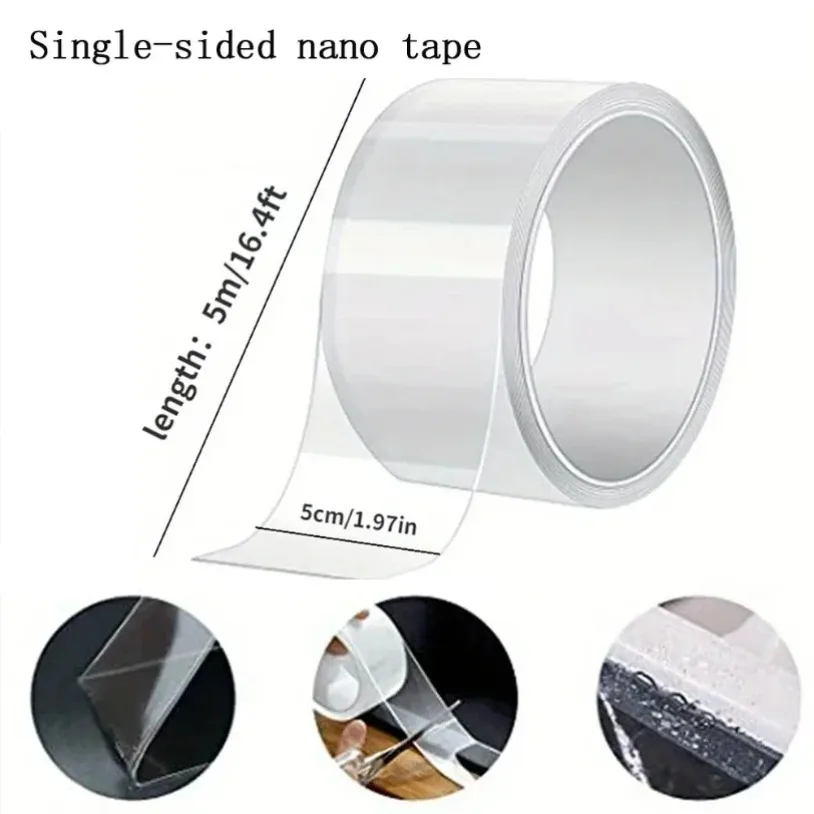 Waterproof and Stain-Resistant Nano Tape Easy Apply to Seal Pools Kitchens for Home & Restaurant Use on Various Surfaces