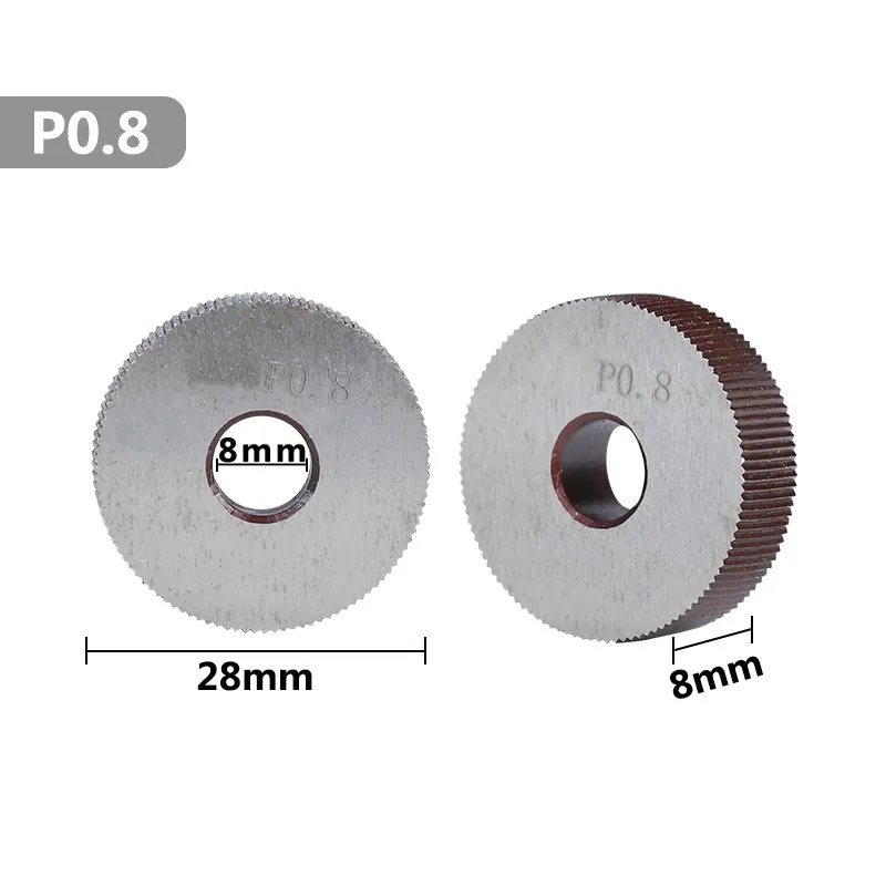 XCAN Single Wheel Straight Linear Knurling Tool Pitch 0.8mm Lathe Knurling Tools Diameter 28mm Lathe Wheel Tools 2pcs