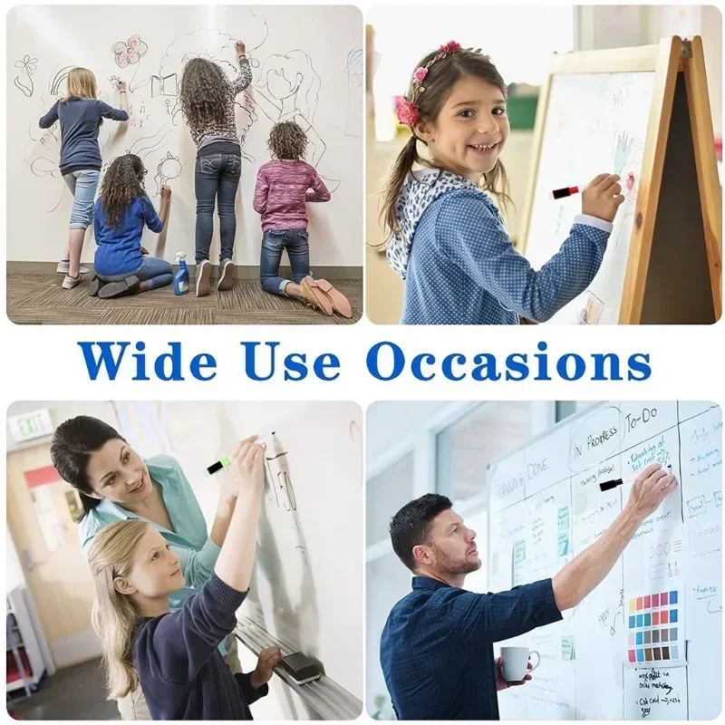 8Pcs Magnetic Erasable Whiteboard Pen Color Options Blackboard Note Numbering Stationery Office Teaching Student Supplies