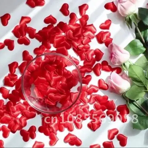 

100pcs Heart-shaped Sponge Petals Love 2cm Throwing Handmade Red Rose Petals Bride Wedding Valentine's Day Birthday Party Decor