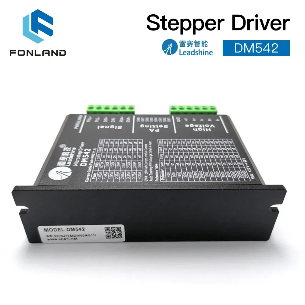 Stepper Motor Driver Leadshine DM542 2 Phase 20-50VAC 1.0-4.2A for NEMA17 NEMA23 Stepper Motor Controller 42 57 Motor