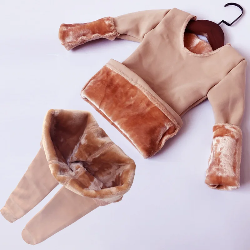 3-14 Years Kids Thermal Underwear Set Fleece Thick Warm Dance Girls Long Johns Children Underwear Autumn Winter Kids Clothes Set children underwear suits,children clothes