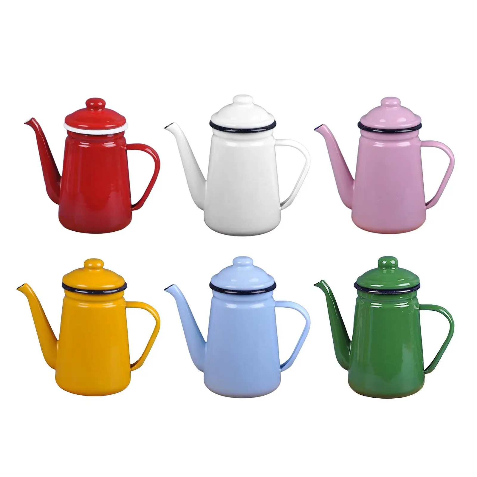 

Enamel Tea Kettle Water Kettle Thick with Handle,Durable,1.1L Coffee Kettle ,Stovetop Teapot for Outdoor Home Kitchen Tea