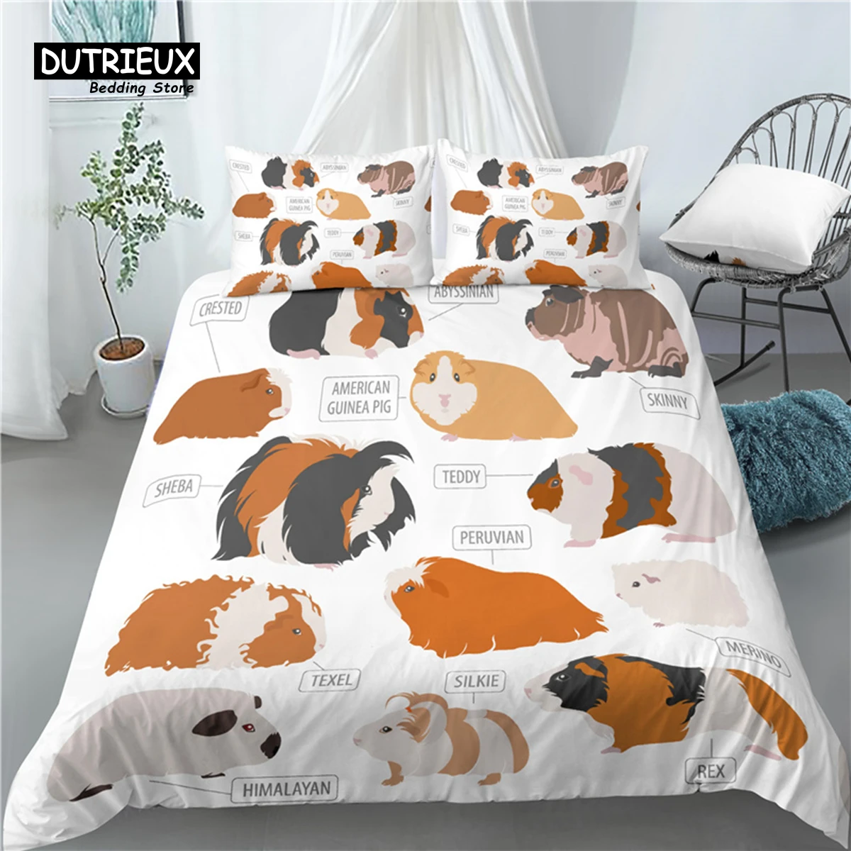 

Home Living Luxury 3D Guinea Pig Print 2/3Pcs Comfortable Duvet Cover PillowCase Bedding Sets Queen and King AU/EU/US Size