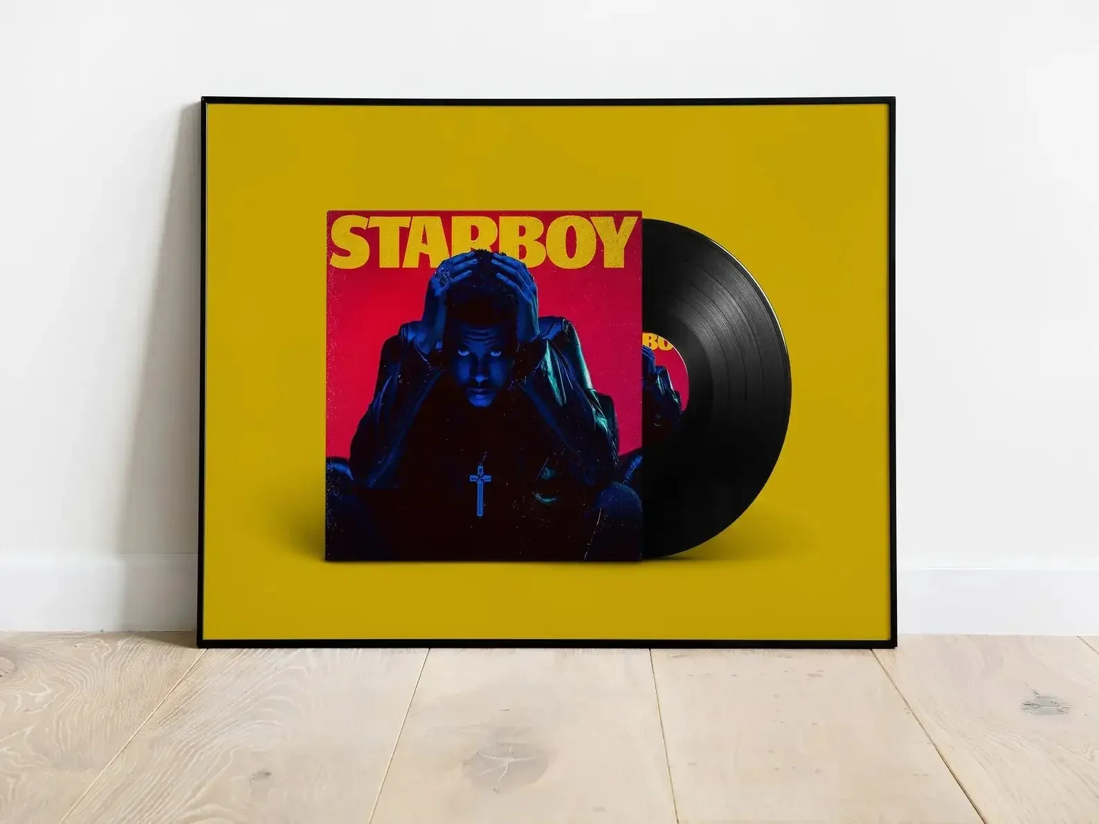 thumbnail image 1 of Póster de disco de álbum de nueva estrella, póster de música rap hip hop para sala de estar, dormitorio, pintura en lienzo, arte, decoración de pared del hogar, 1 of 5