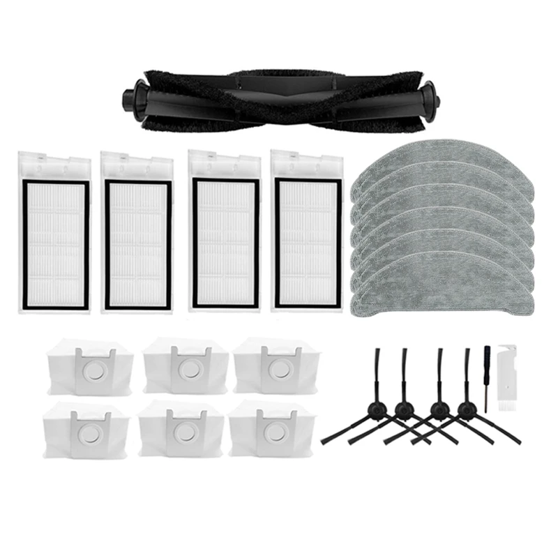 

For ROIDMI EVE PLUS Accessories Dust Bag HEPA Filter Mop Cloth Main Brush Rag Robot Vacuum Cleaner Spare Parts