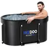 Large Oval Ice Bath Tub Athletes 129 Gal Recovery Portable Cold Plunge Tub Natural Post-Workout Immunity Boost- Spacious 3.93 ft 2