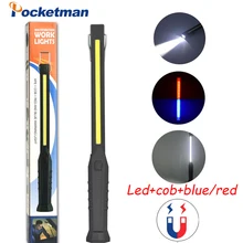 

COB Work Light USB COB LED Flashlight With Magnet 4 modes Brightest Torch Lamp waterproof Lanterna for Camping Car Repairing