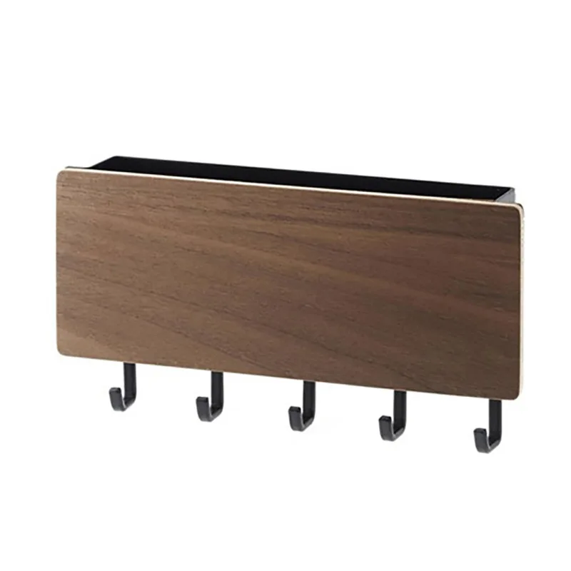 Wall Hanging Bamboo Key Hanger Holder Wall Organizer Rectangle Key Rack Hooks Coat Hooks Home Decoration Coat Hanger