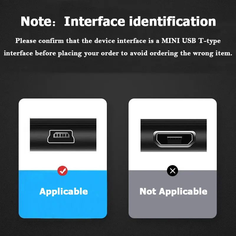 Compact High-Speed Mini USB to USB Data and Charging Cable - 1M/2M Length
