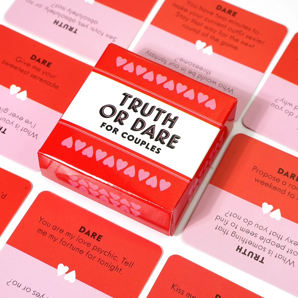 After Dinner Amusements Truth Or Dare For Couples 50 Questions And  Challenges Sexy Date Night Card Game For Couples Naughty Adul - Card Games  - AliExpress