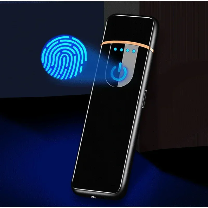 

Double -sided USB Electric Lighter Rechargeable Touch Windproof Cigarette Accessories Electric Lighter Portable Lighter