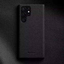 Melkco Premium Genuine Leather Luxury Retro Cowhide Protective Hard Case - S26 (Black)