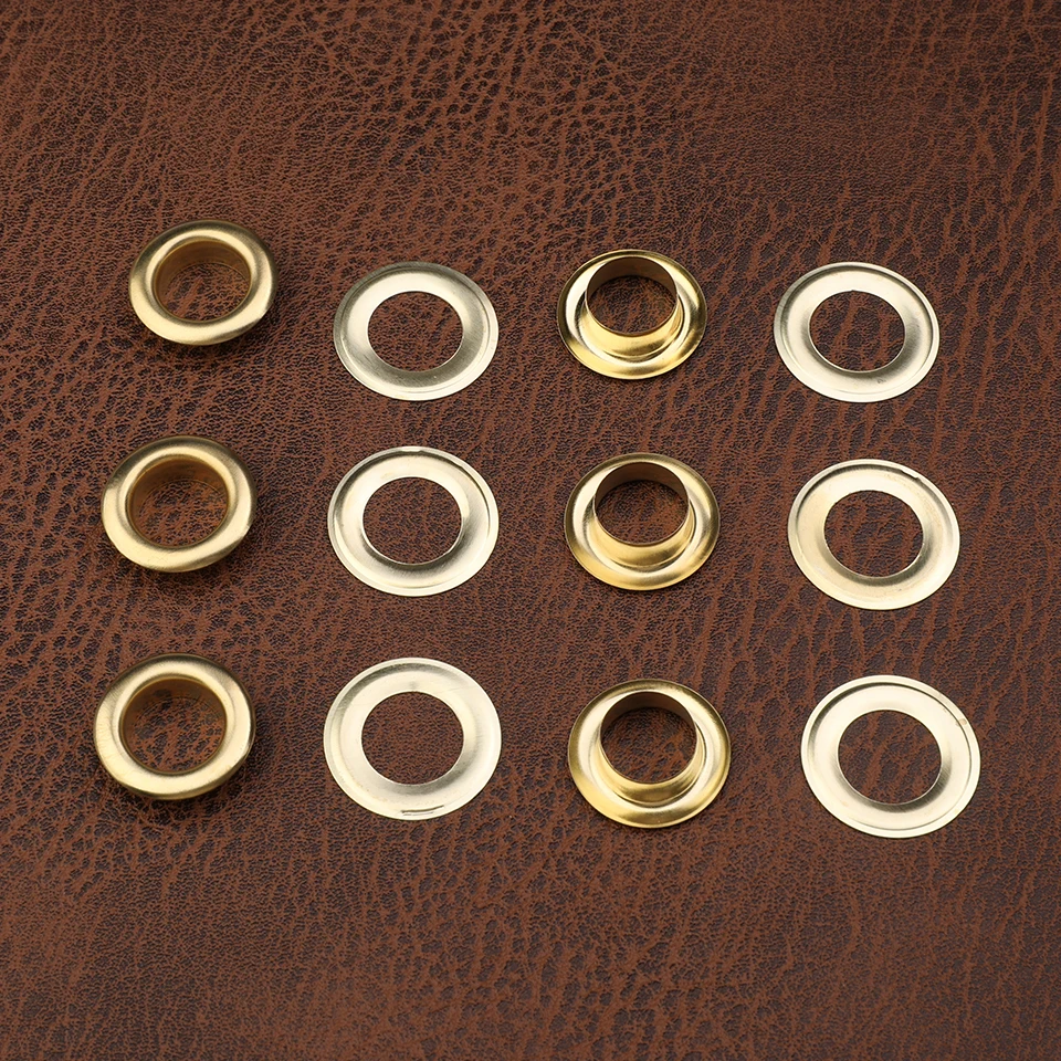 Description Picture 5 of itemTLKKUE 100Set Brass Eyelet Kit Scrapbook Grommet Eyelets Hole Metal Button Press Puncher Tool And Leather Punching Working Tool