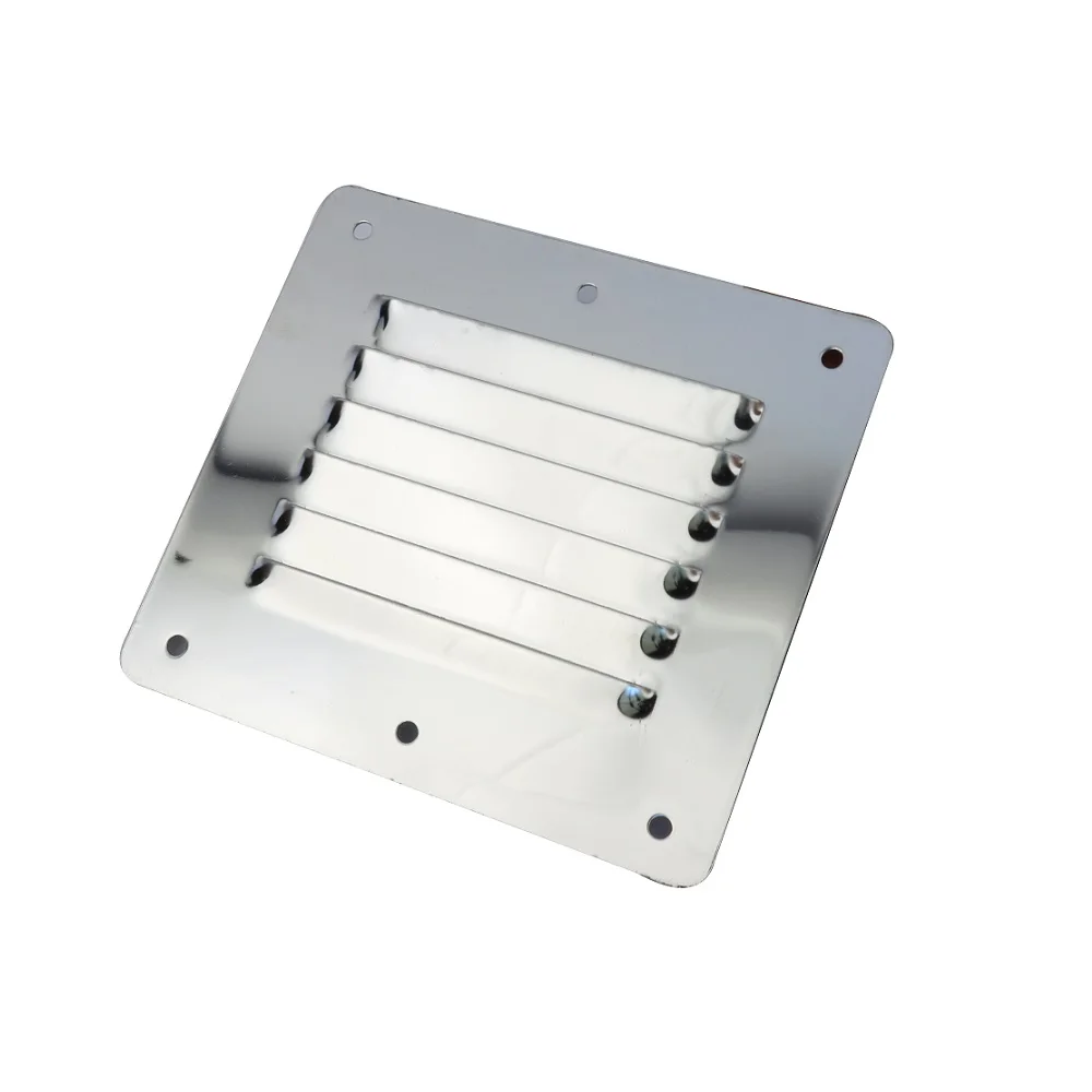 1PCS Square Vent Louvers Boat Marine 316 Stainless Steel Louvered Air Vent Cover