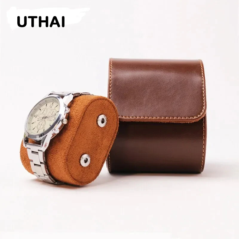 Boîte De Rangement Montres En Cuir Pu - Pour 1 à 3 Montres - Voyage Ou Maison
