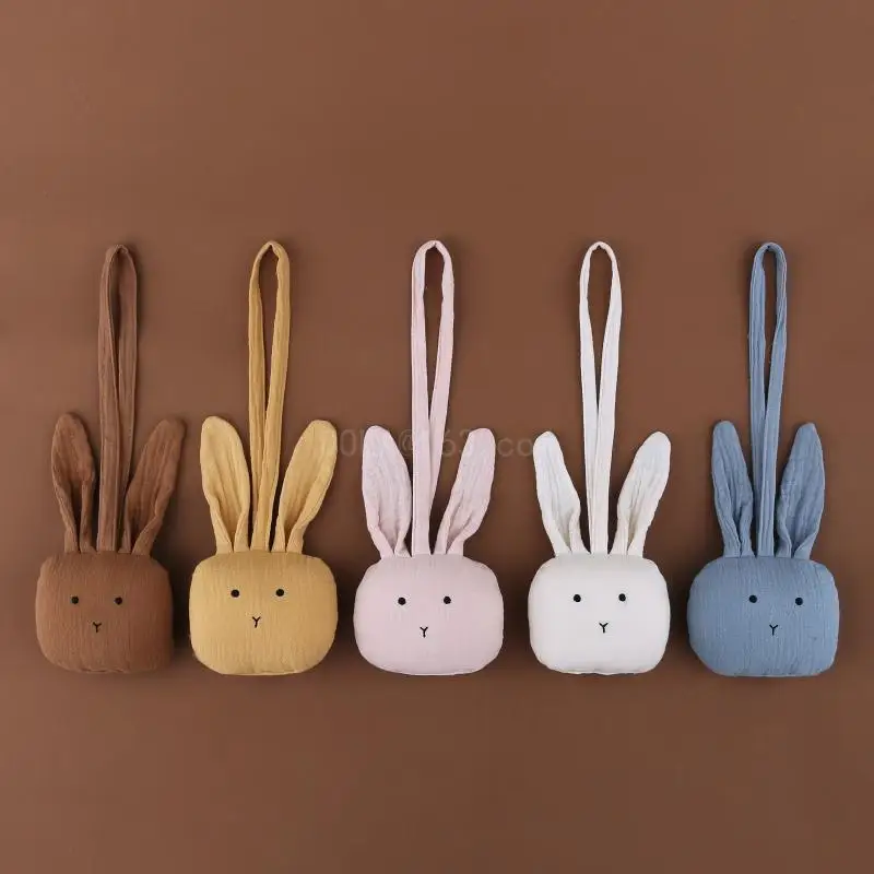 

Handmade Baby Pacifier Clip Bunny Pendant Infant Newborn Pacifier Chain Silicone Nipple Hanging Soother Holder
