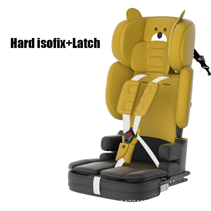 Portable Children Car Seat Folding Baby Safety Seat with Isofix Latch Baby Kids Travel Car for 1~6 Y for All Models