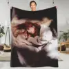 Mylene Farmer Flannel Blankets Quality Warm Soft French Singer Throw Blanket Spring Travel Outdoor Print Bedspread 1