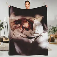 Mylene Farmer Flannel Blankets Quality Warm Soft French Singer Throw Blanket Spring Travel Outdoor Print Bedspread 1