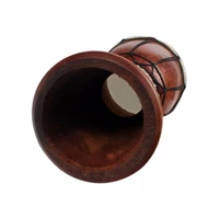 Tambour Djembe Africain en Bois Massif Sculpté à la Main, Peau de Chèvre, Tinging Musical Traditionnel Africain, 6 Pouces 2